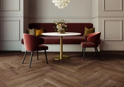Кварцвиниловый LVT ламинат Invictus Maximus Dryback Parquet Highland Oak - Chocolate